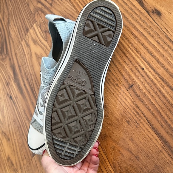 Converse Light Gray Knit Sneakers - Picture 3 of 3
